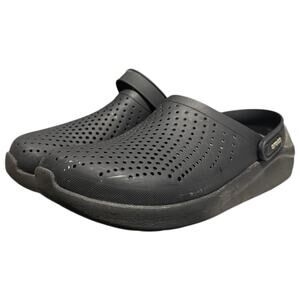 CROCS Men's Black Perforated Slip-On Clog Mules